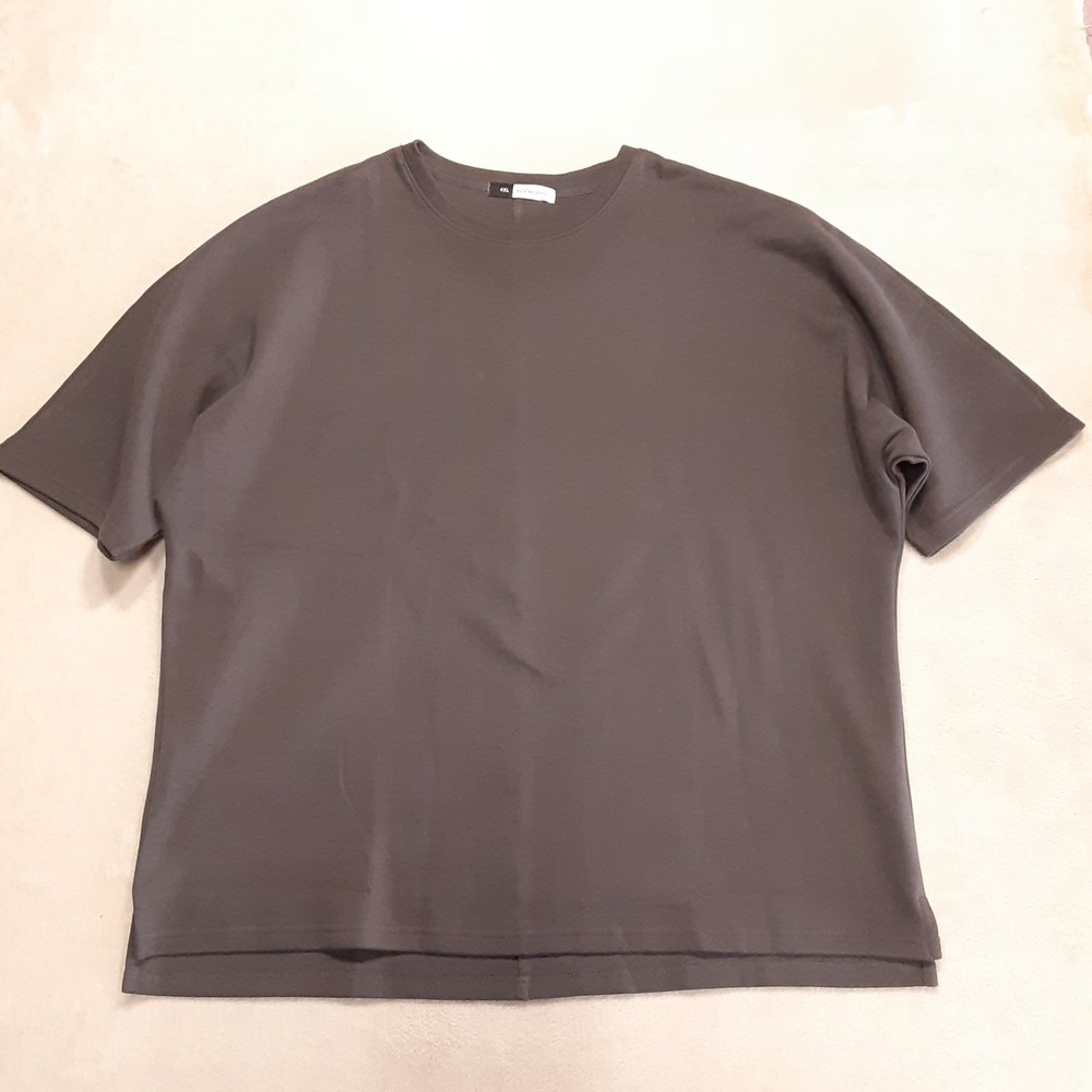 Kidoriman Mens Oba Oversized Seamless Shirt 4XL Solid Dark Gray